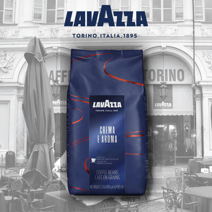 LavAzza 'Crema Aroma' Coffee Beans, A stunning medium strength blend. Extra Discount when you select 1 box of 6 bags from the dropdown menu above, Lavazza Coffee Beans